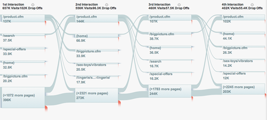 Screenshot of visitor flow.