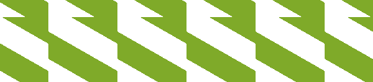 White and green diagonal stripes, but a broken pattern.
