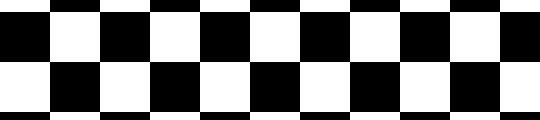 Black and white checkerboard pattern.