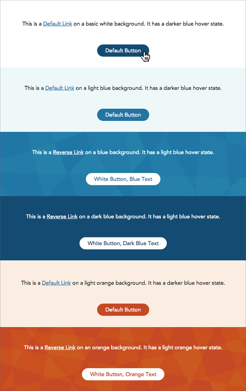 Panel styles in a style guide.