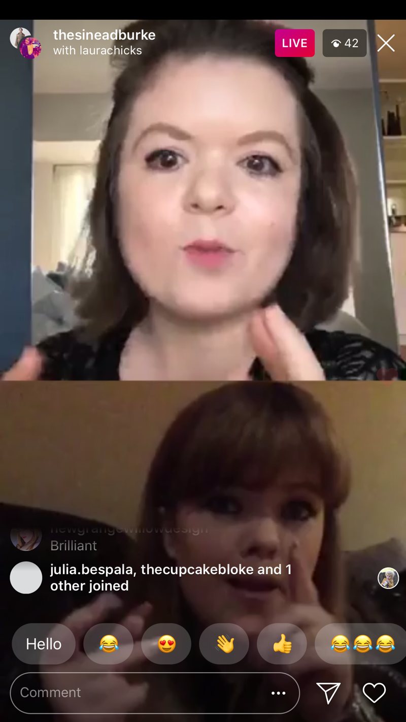 Screenshot of Sinéad Burke’s Instagram story with Sign Language Interpretation